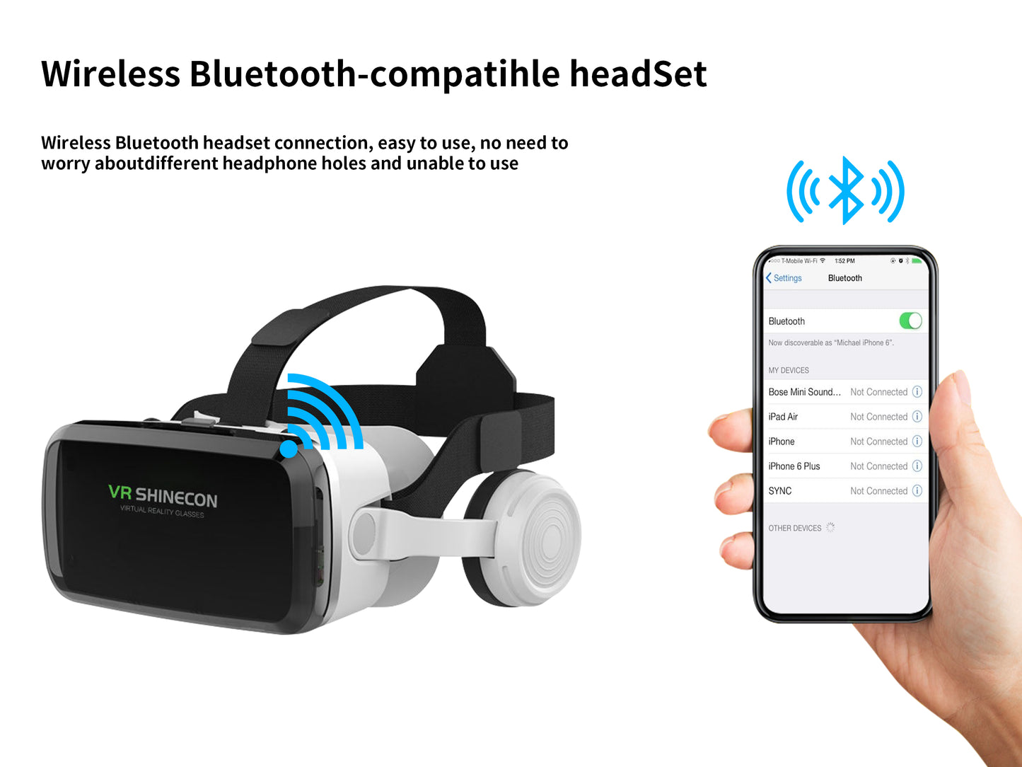 VR Box 4.0 3D Virtual Reality Headset with Bluetooth & Controller