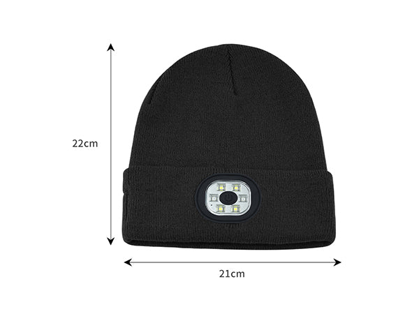 Led light hat with store usb charging