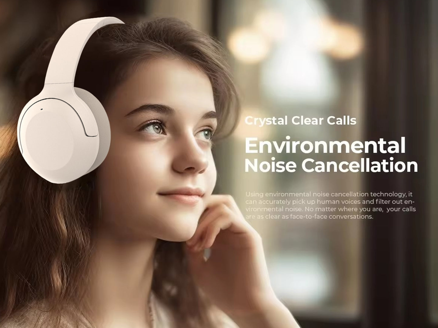 ANC Active Noise Canceling Bluetooth Headphones Headset