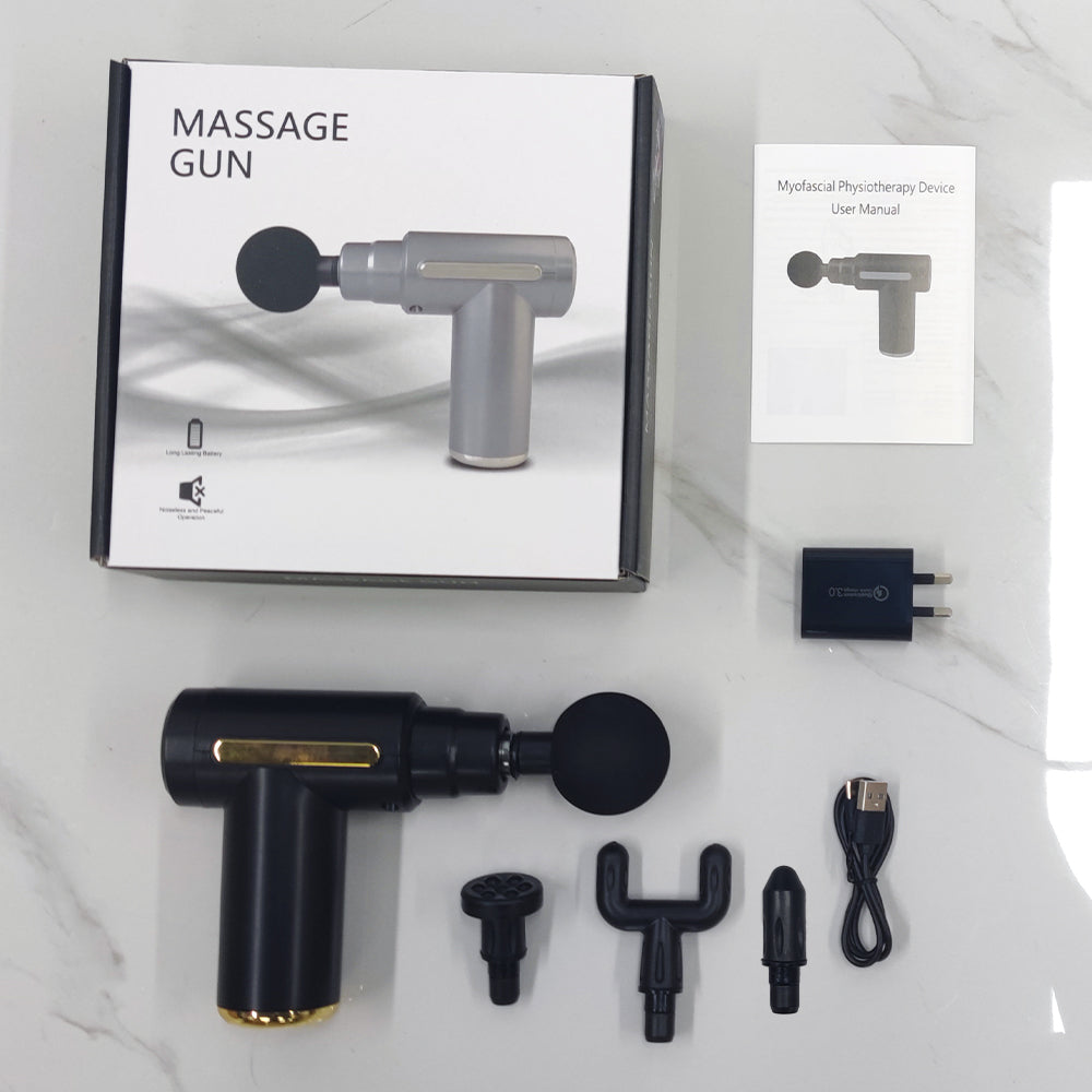 BDI Mini Massage Gun with 6 Speeds 4 Massage Heads (LCD version)-- BX720