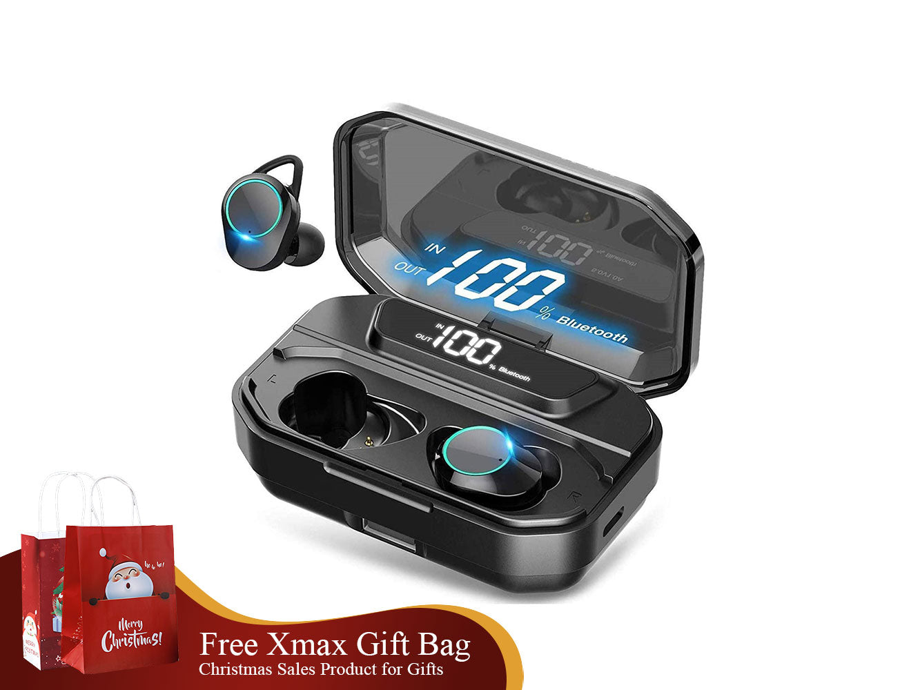 BDI True Wireless Earbuds Bluetooth 5.0 IPX7 Waterproof with 3300mAh C BDI Technology