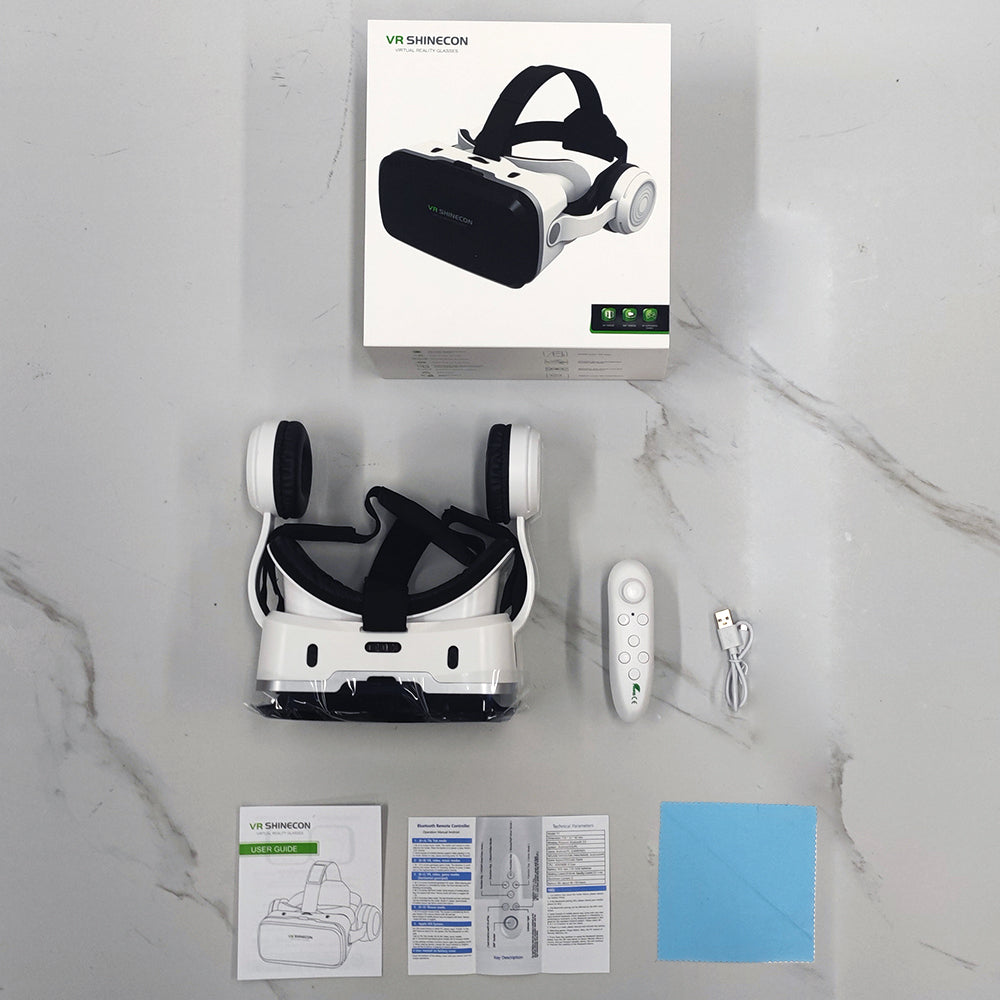 VR Box 4.0 3D Virtual Reality Headset with Bluetooth & Controller