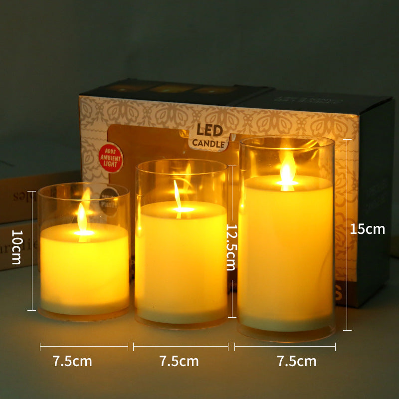 LED Electronic Glass Candle